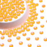 Neon Coral Orange AB Glass FlatBack Neon Rhinestones WholesaleRhinestone